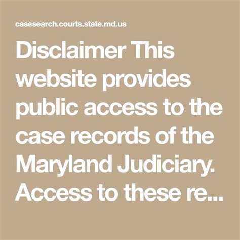 maryland judiciary case search results courts